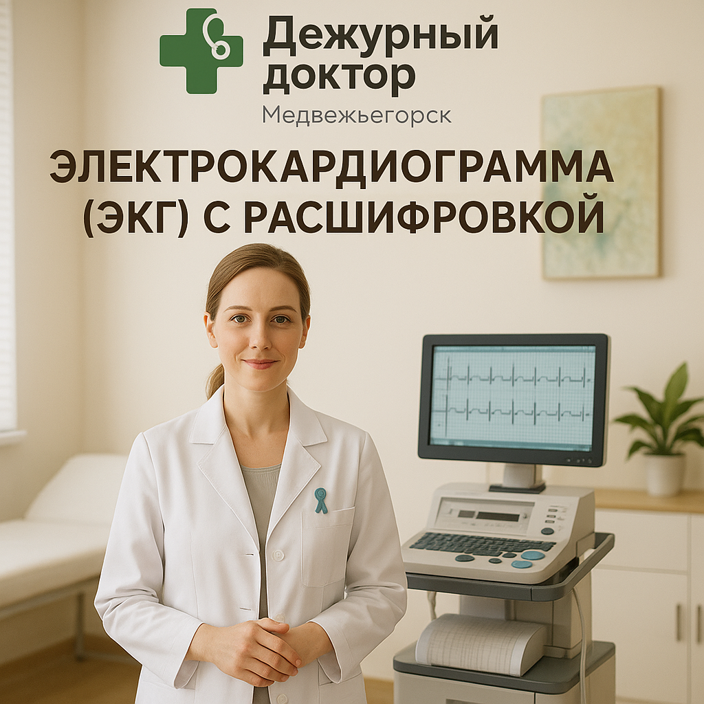 Электрокардиограмма (ЭКГ) с расшифровкой